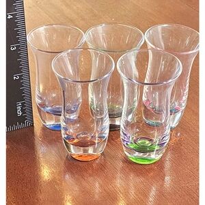 Cordial Spectra by Dansk Replacement Tequila Shot Glasses Set of 6, Like New!